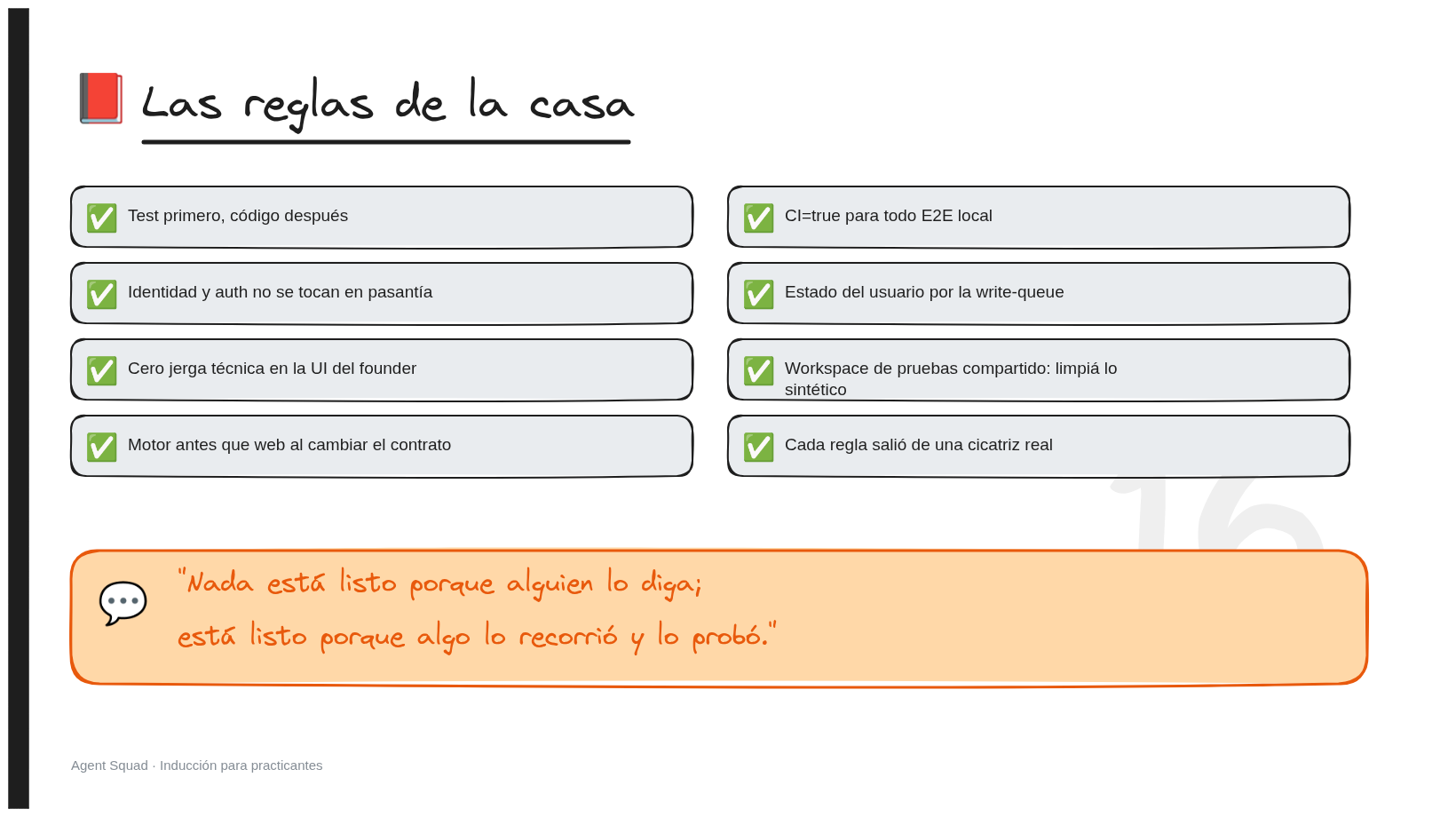 Lámina 16: Las reglas de la casa