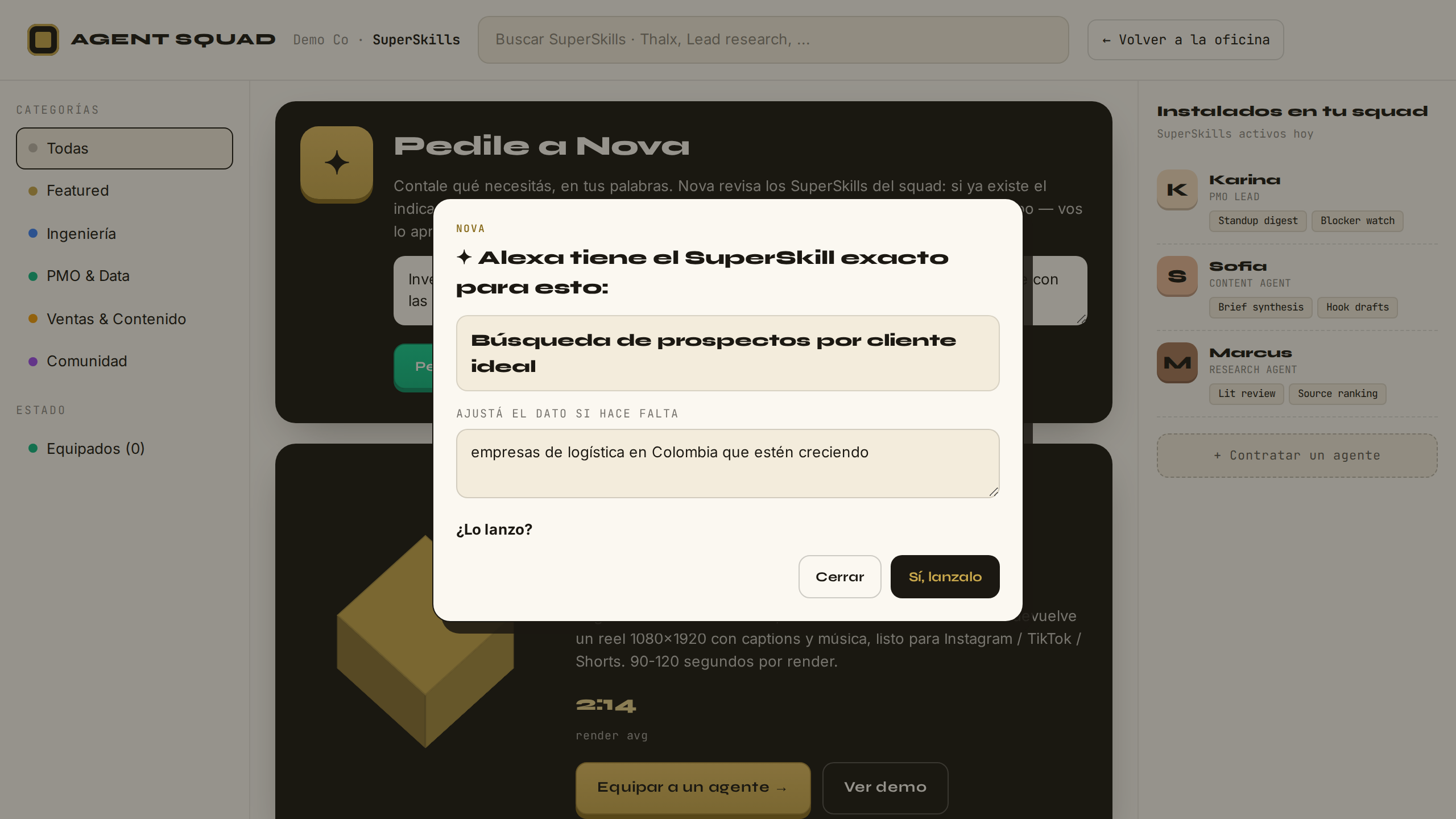 Nova reconoce el SuperSkill lead-research
